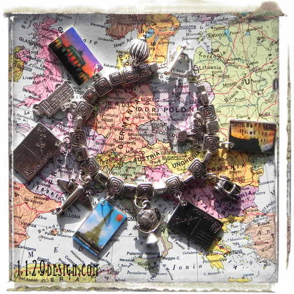 bracciale-viaggiatrice-charm-capitali-europa-travelling-europe-ciondoli-altered-art
